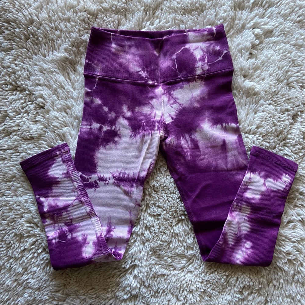 AVOCADO tie dye ribbed leggings